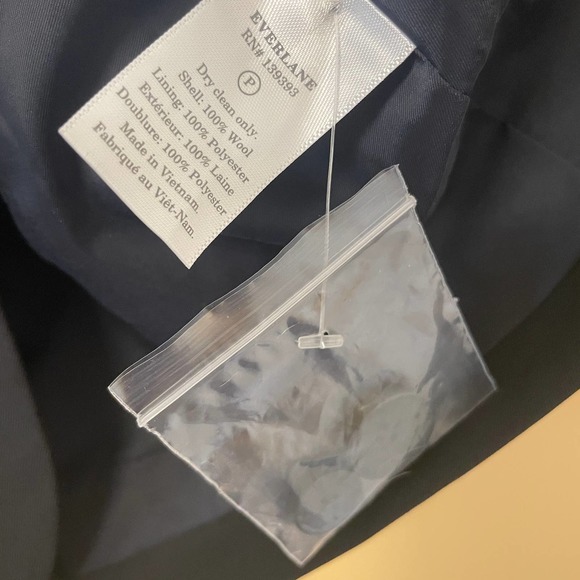 NWOT EVERLANE The Italian GoWeave Classic Blazer 14 Black Single Button Academia - Picture 8 of 10